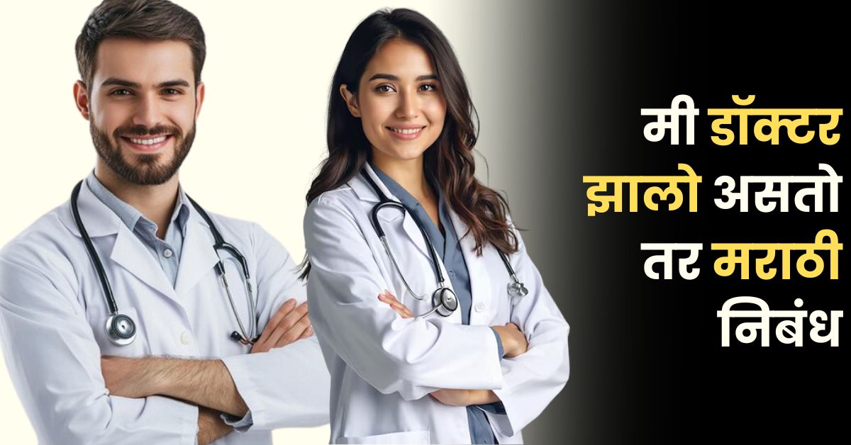 मी डॉक्टर झालो असतो तर मराठी निबंध: Mi Doctor Zalo Asto Tar Marathi Essay